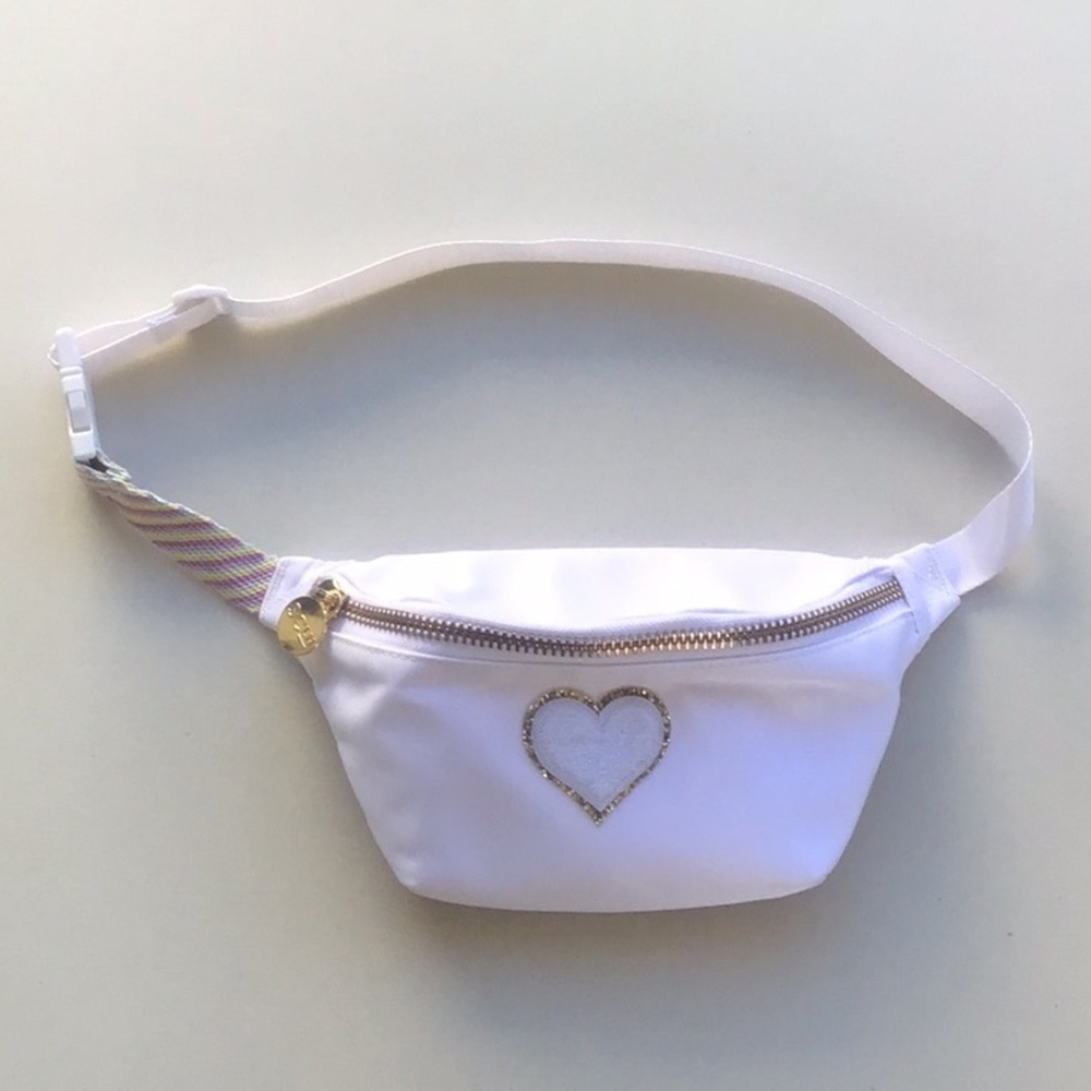 Stoney Clover Lane x Target White Heart patch fannypack Belt Bag
